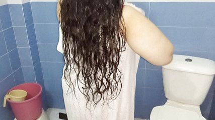 رائع BBW منتديات مثير السمين Bhabhi Netu الاستحمام عارية مع دش الماء الساخن